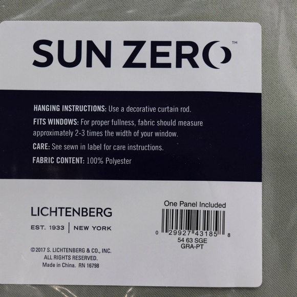 Sun Zero Grant Solid Room Darkening Curtain - Picture 3 of 4